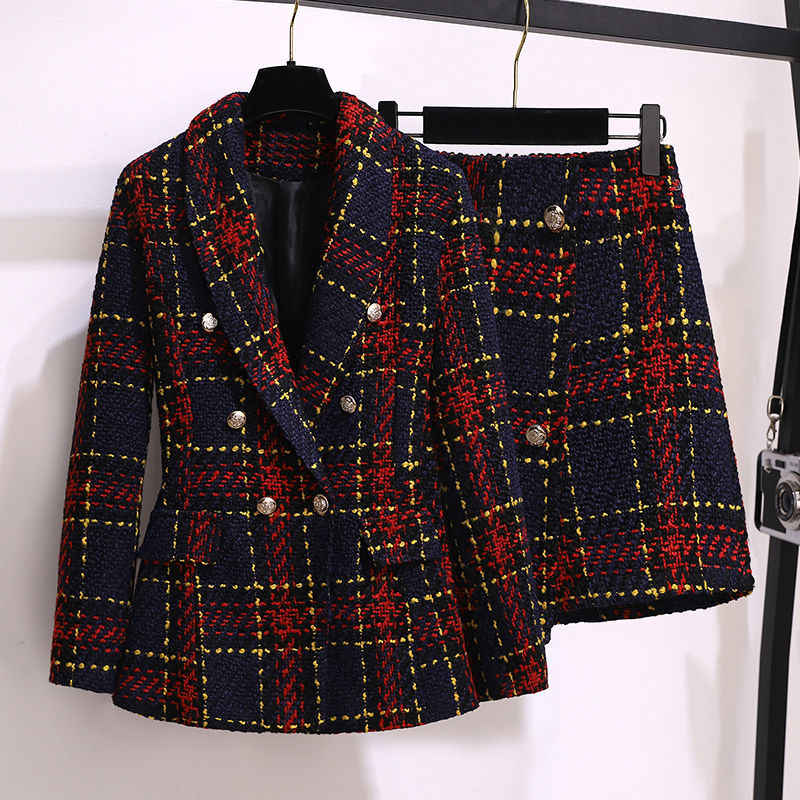 Winter Clothing Korean - Mulheres inverno vintage tweed terno coreano