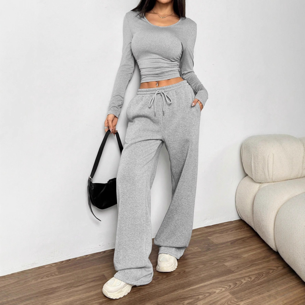 Winter Clothing Korean - Conjunto Casual Feminino de Duas Peças: