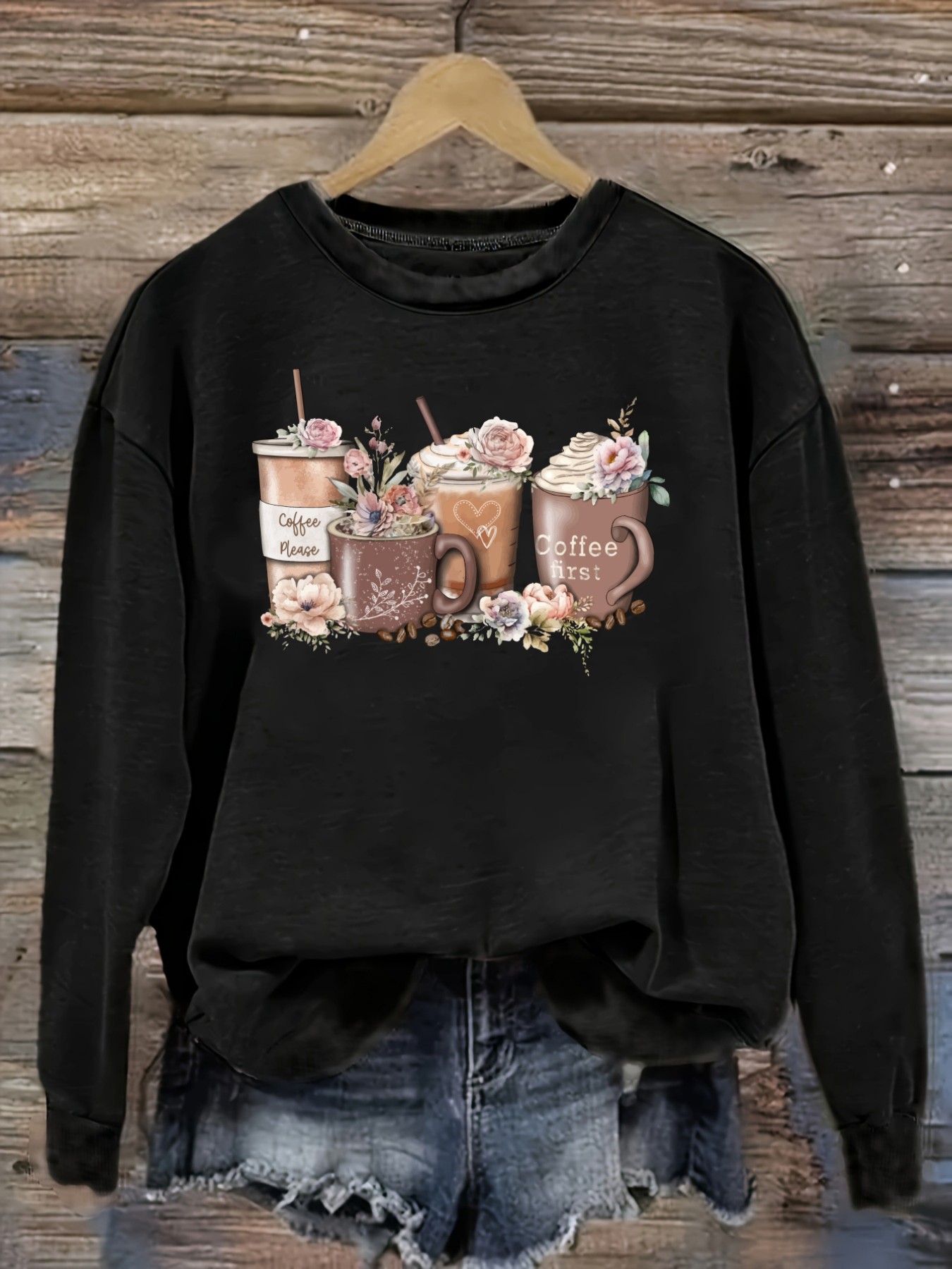 Winter Clothing Outfits - Camiseta Feminina Casual de Manga Longa