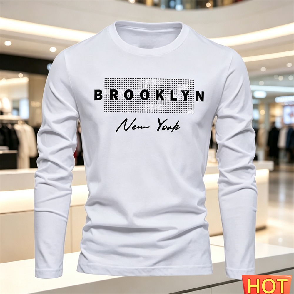 Winter Clothing - Camiseta Masculina Casual de Algodão Confortável