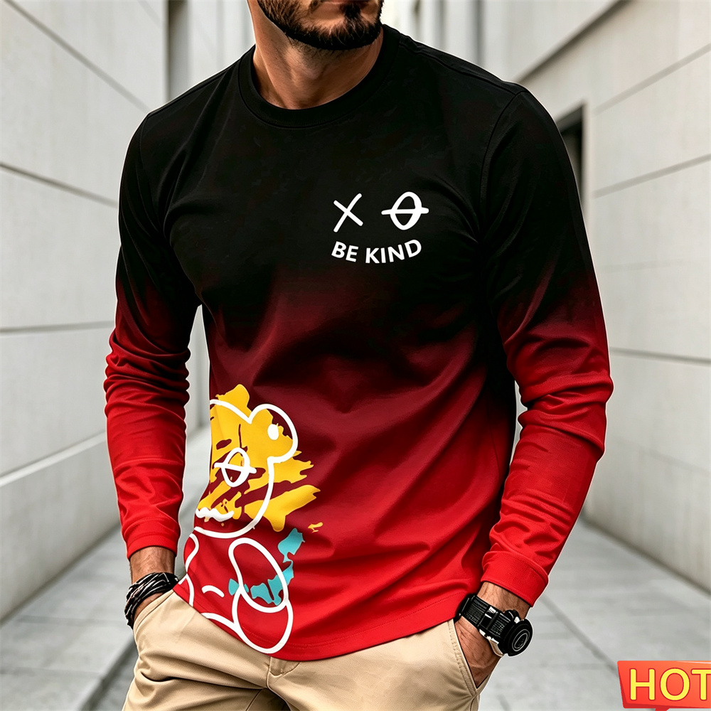 Winter Clothing - Camiseta masculina casual de outono e