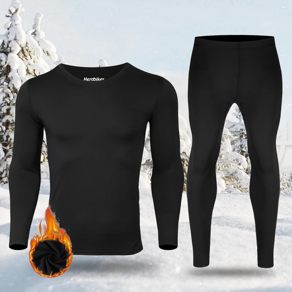 Thermal Base Layer - Conjunto de roupas íntimas térmicas forrado