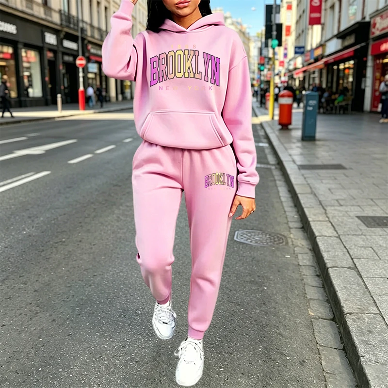 Winter Clothing Outfits - Conjunto Casual Feminino de 2 Peças