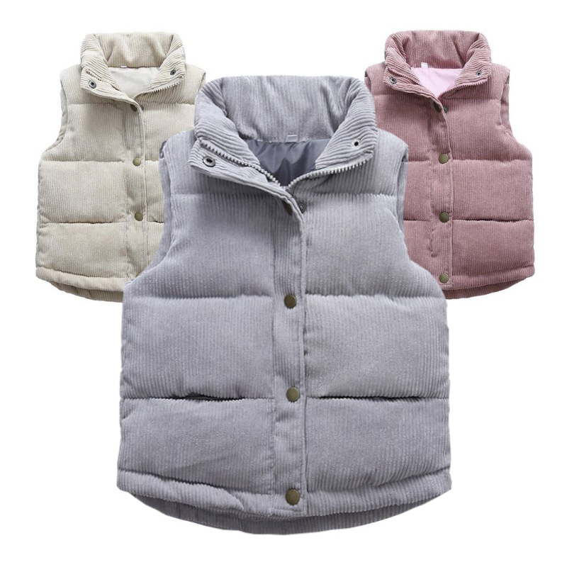Coletes de veludo infantil, ca - Winter Clothing Kids avaliação e preço