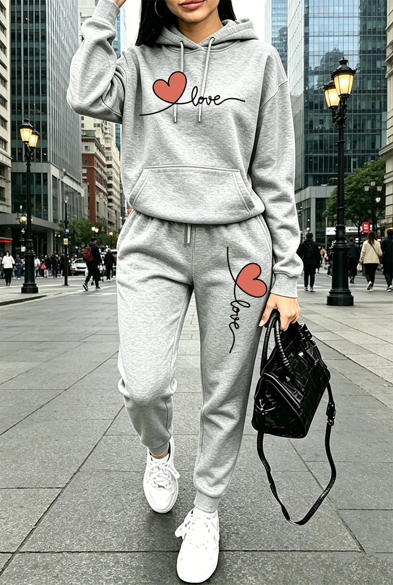 Conjunto de Moletom Feminino E - Winter Clothing Usa avaliação e preço